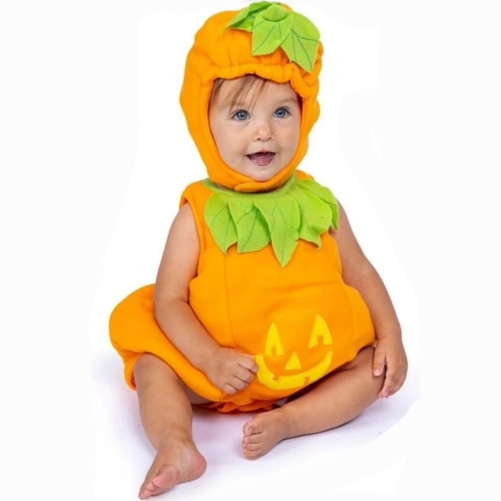 Dress Up America Pumpkin Suit Halloween Costume Size 0-6 Months